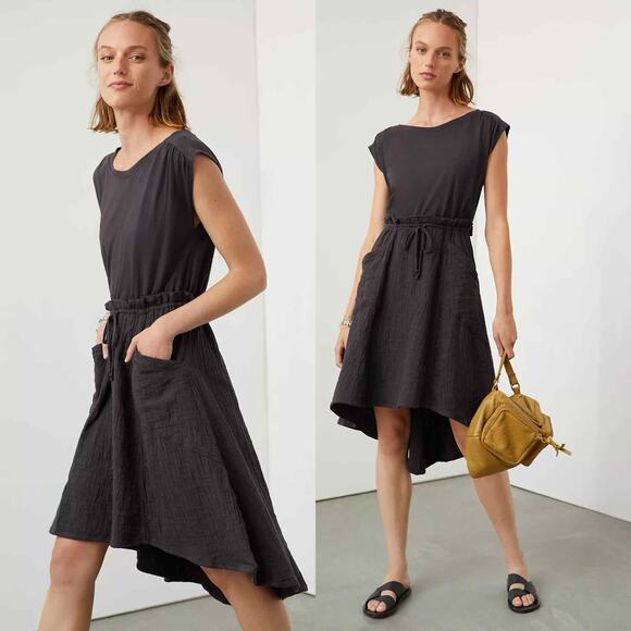 Daily Practice By Anthropology Dresses & Skirts - Daily Practice Anthropologie Everyday Tee Gauze Dress Gray Sz XS